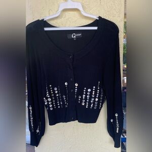 Gossip Black Knit cardigan size small never